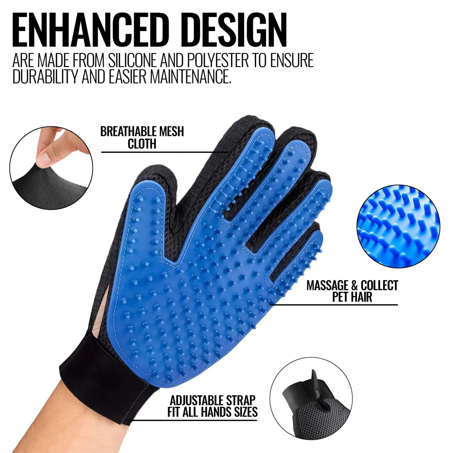 Pet Grooming Gloves Dog Brush